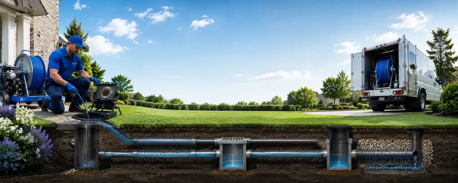 Outdoor drain cleaning information for Gabriels, NY
